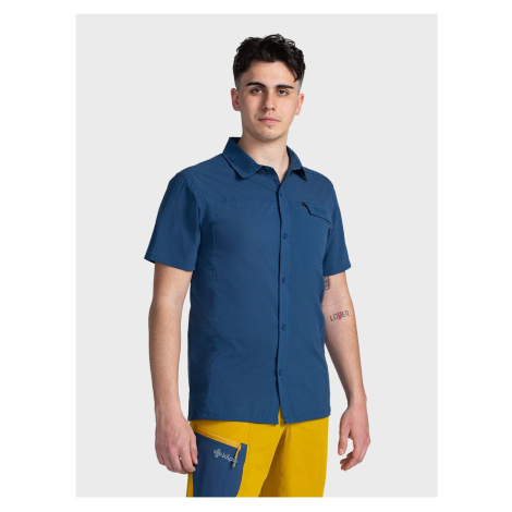 Tmavě modrá pánská sportovní košile s krátkým rukávem Kilpi BOMBAY
