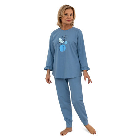 Dámské pyžamo Martel Daria - bavlna Modrá