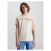 Calvin Klein pánské béžové tričko LOGO TAPE