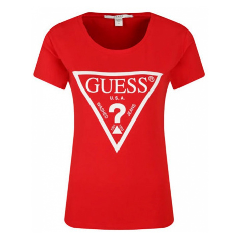 Guess dámské tričko O94I02 červené - Červená
