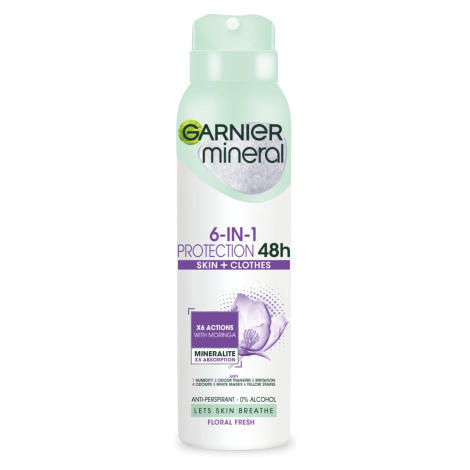 Garnier Protection 6 Floral Fresh antiperspirant ve spreji s kompletní ochranou 6v1 150 ml