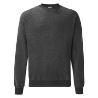 Dark Grey Men's Sweatshirt Set-in Sweat Fruit of the Loom