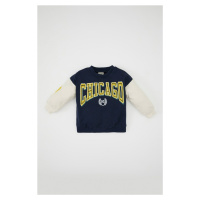 DEFACTO Baby Boy Crew Neck Printed Sweatshirt