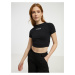 Černý dámský crop top Guess Aline - Dámské