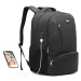 Černý voděodolný batoh s USB portem Deidre Lulu Bags