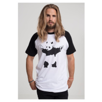 Brandalised - Banksy´s Graffiti Panda Raglan Tee wht/blk