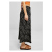 Ladies Viscose Midi Skirt - blackflower