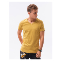 OMBRE-T-shirt SS-S1369-V8-MUSTARD Žlutá