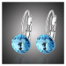 Sisi Jewelry Náušnice Amanda Topaz - 8 mm krystal Swarovski E-ER0574(5) Modrá