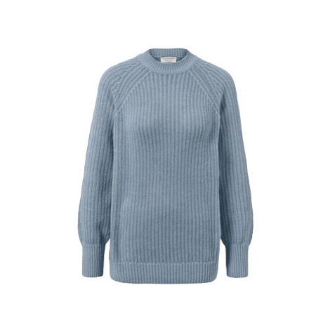 Pletený svetr přes hlavu, kouřově modrý , vel. S 36/38
