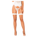 Elegantní punčochy S814 stockings bílé - Obsessive