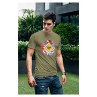MMO Pánské tričko Značkové tričko Barva: Svetlá khaki