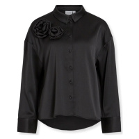 Vila Medina Rose Shirt L/S - Black Černá