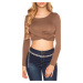 Sexy top KouCla Crop Top s dlouhým rukávem a výřezy