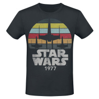 Star Wars Rainbow Retro Tričko černá