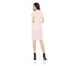 Dámské společenské šaty s a krátkým rukávem dlouhé Růžová / model 15042946 - Lemoniade