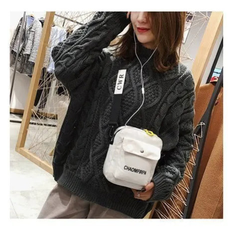 Dámská plátěná crossbody taška pro studentky a běžné nošení