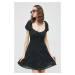 Bavlněné šaty Hollister Co. černá barva, mini