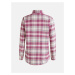 Košile peak performance w cotton flannel shirt růžová