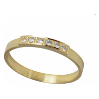 Zlatý prsten se zirkony 0056 + DÁREK ZDARMA