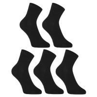 5PACK ponožky Styx kotníkové bambusové černé (5HBK960) L