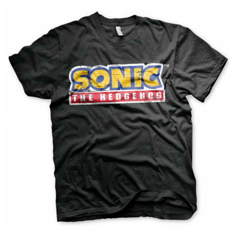 Sonic The Hedgehog tričko, Cracked Logo Black, pánské HYBRIS