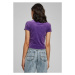 Ladies Short Velvet Tee - realviolet