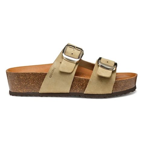 Semišové pantofle Geox D BRIONIA H dámské, hnědá barva, D551DA 00022 C6738