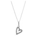 Pandora Stříbrný náhrdelník s třpytivým srdcem 398688C01-50