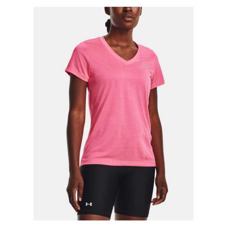 Tmavě růžové sportovní tričko Under Armour Tech SSV - Twist