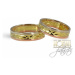 Snubní prsteny červenožlutobílé zlaté 0097 + DÁREK ZDARMA