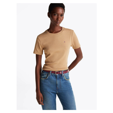 Tommy Hilfiger dámské hnědé tričko