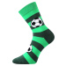 Ponožky Boma Arnold Fotbalové míče - zelená s pruhy