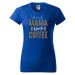 DOBRÝ TRIKO Dámské tričko s potiskem Grand Mama loves COFFEE Barva: Kávová