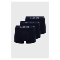 Boxerky Lacoste 3-pack pánské, tmavomodrá barva