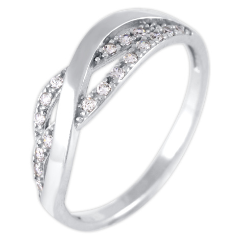 Brilio Silver Okouzlující stříbrný prsten se zirkony 426 001 00504 04