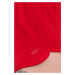 Kraťasy 4F dámské, červená barva, hladké, medium waist