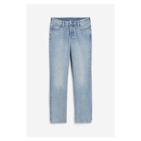 H & M - Straight Low Jeans - modrá