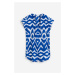 H & M - Bavlněné tunikové šaty - modrá