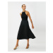 Koton Midi Length Pleated Skirt with Elastic Waist