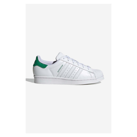 Kožené sneakers boty adidas Originals Superstar bílá barva, H06194