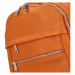 Trendy městský kožený batůžek Luise, oranžový
