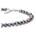 Gaura Pearls Perlový náhrdelník Octavia - barokní sladkovodní perla BRB211/45 Černá 45 cm