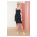 Trendyol Navy Blue Bodycon Ribbed Knitted Dress