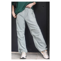 Madmext Women's Mint Green Parachute Jogger Pants