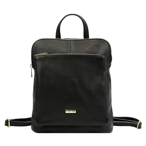 Dámský kožený batoh MiaMore 01-044 černý
