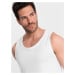 Men's BASIC cotton tank top - white V1 OM-TSBT-0192