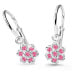 Cutie Jewellery Dětské náušnice z bílého zlata C2746-10-X-2 fuchsiová