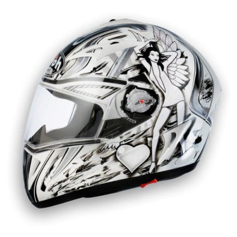 AIROH Force Double Aangel FCDA17 helma černá/bílá