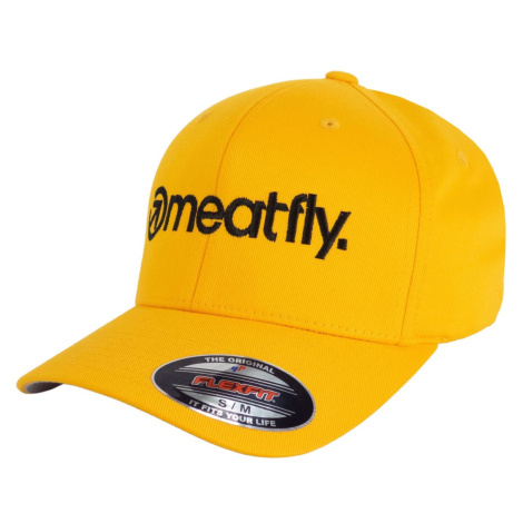 Meatfly kšiltovka Brand Flexfit Gold | Žlutá